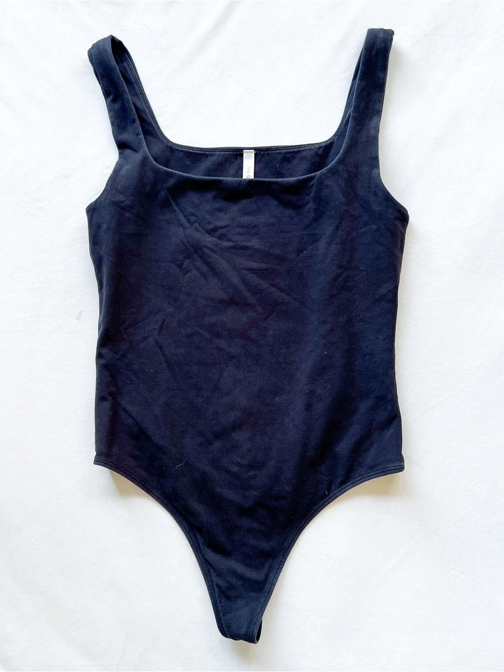 Aritzia Black Square-Neck Sleeveless Bodysuit - Medium